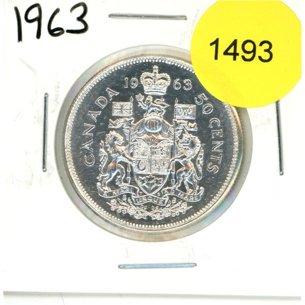 1963 Canadian Fifty Cent Coin