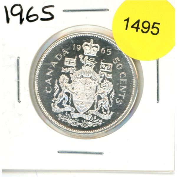 1965 Canadian Fifty Cent Coin