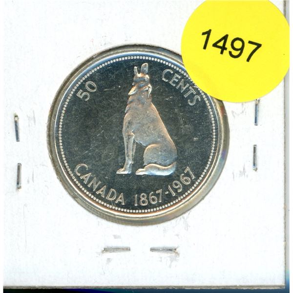 1967 Canadian Fifty Cent Coin