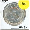Image 1 : 1937 Canadian Silver Dollar