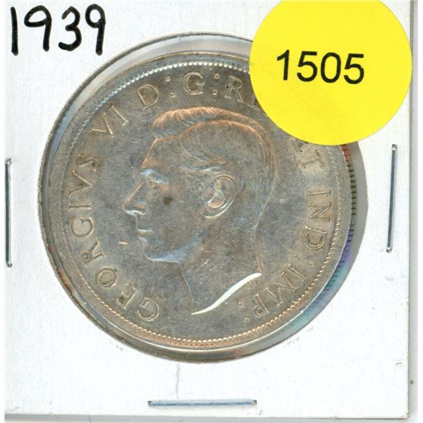 1939 Canadian Silver Dollar