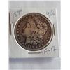 Image 1 : 1899 Morgan dollar 90% silver USA F-12