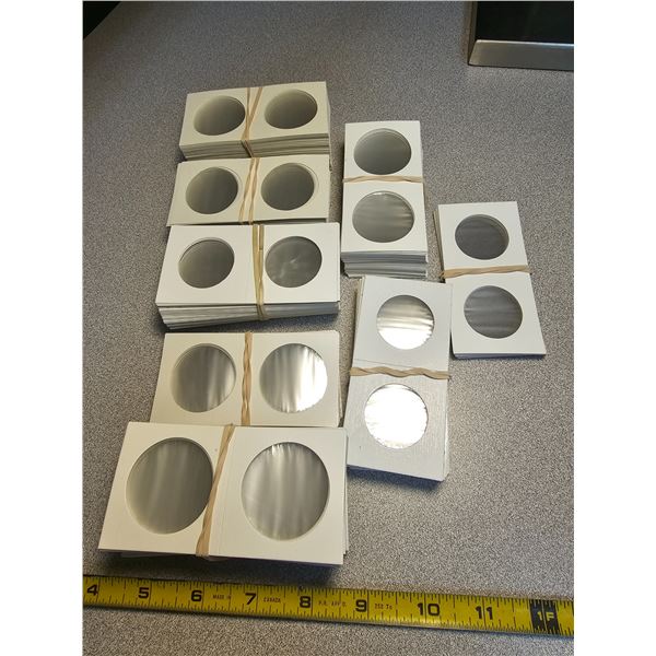 2 X 2 cardboard coin holder squares - 400+ for $1.00, 50¢, 25¢ coins