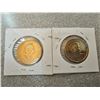 Image 2 : Two collectible Canadian $1.00 loonies - 1867-1992 125th anniversary of Confederation, 2005 Terry Fo