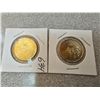 Image 1 : Two collectible Canadian loonies $1.00 - Klondike & 1910-2010 Navy Marine