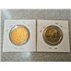 Image 2 : Two collectible Canadian loonies $1.00 - Klondike & 1910-2010 Navy Marine