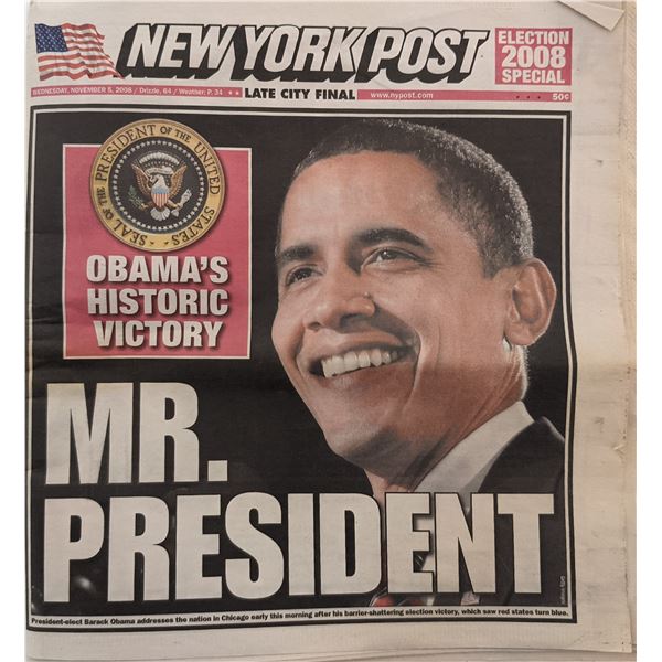 N.Y. Post Election Special - Obama's Historic Victory - Nov. 5 2008