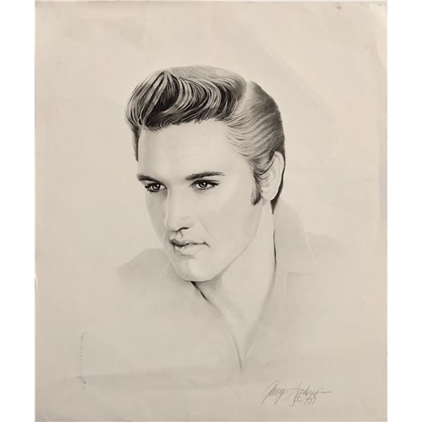 Artist Signed Elvis Presley Artwork
