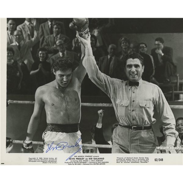 Elvis Presley signed "Kid Galahad" movie photo