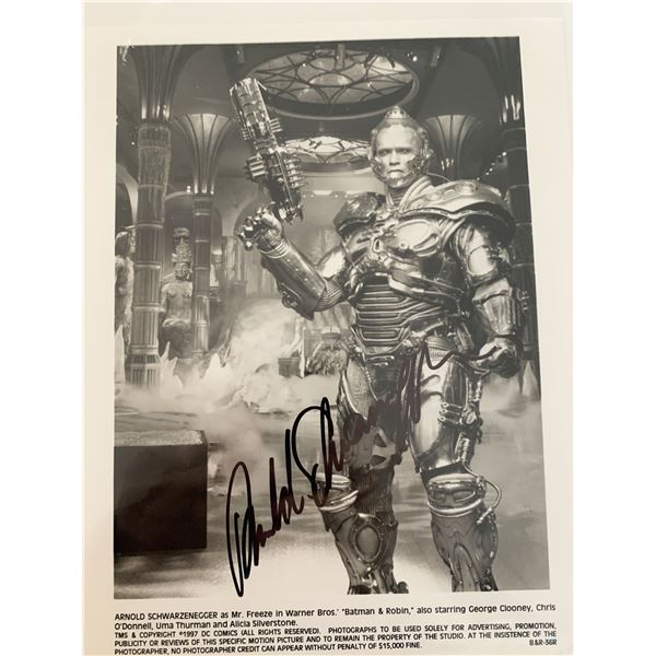 Batman & Robin Arnold Schwarzenegger signed movie photo