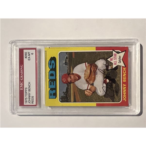 1975 Topps Johnny Bench baseball card