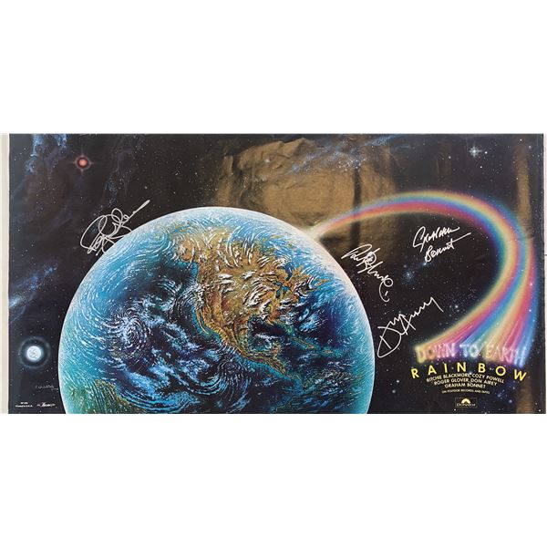 Rainbow Down To Earth signed poster