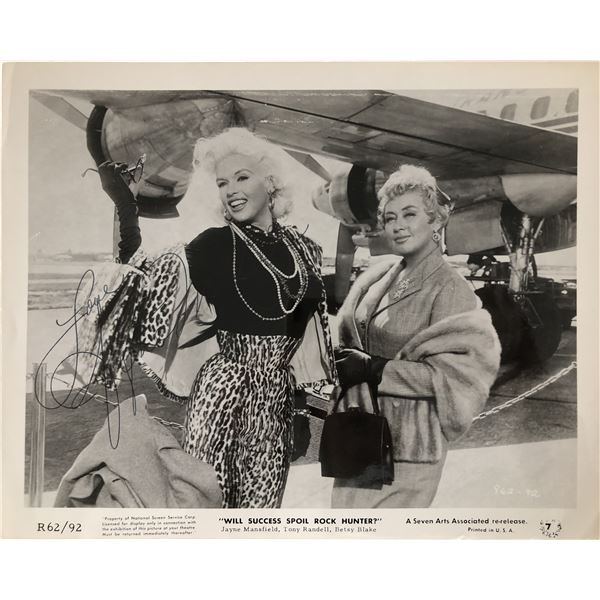 Jayne Mansfield signed movie photo