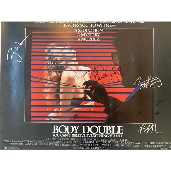 Body Double signed movie poster