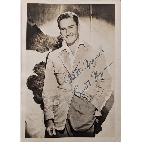 Errol Flynn Signed Photo