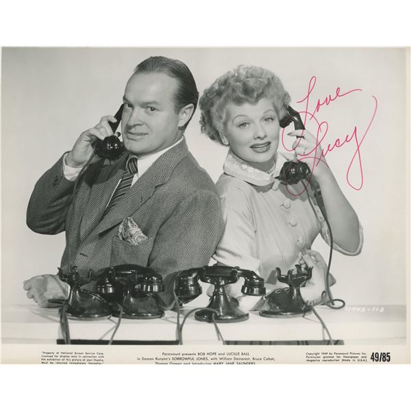 Sorrowful Jones Lucille Ball signed movie photo