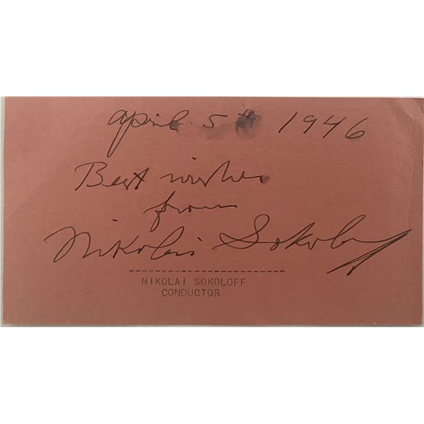 Conductor Nikolay Sokolov original signature