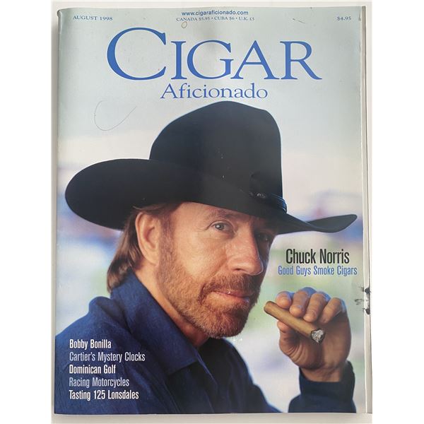 Cigar Aficionado Chuck Norris original vintage 1998 magazine