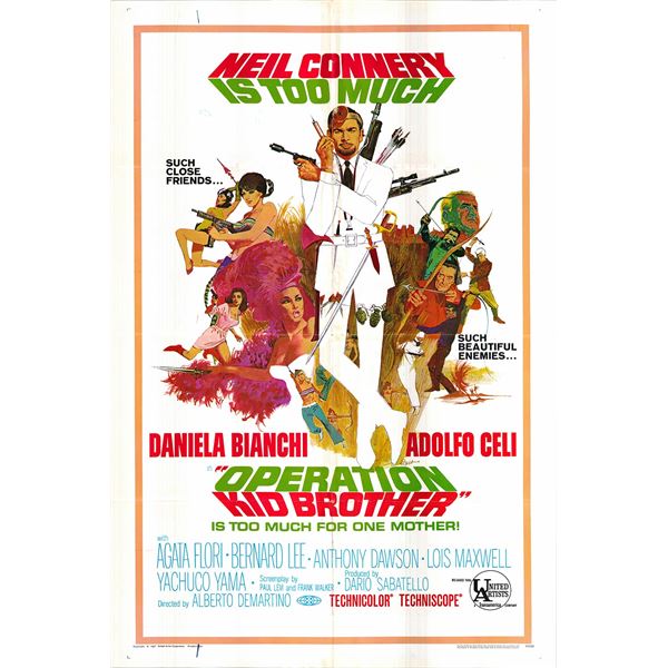 Operation Kid Brother original 1967 vintage one sheet movie poster