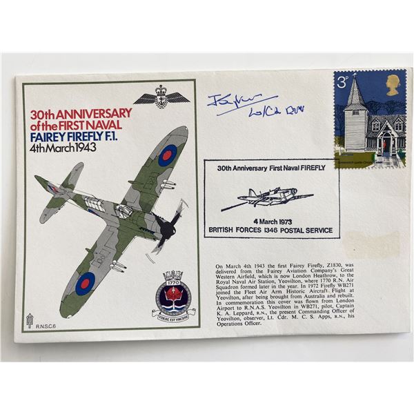 WWII 30th Anniversary First Naval Fairey Firefly  Signed Commemorative Cover