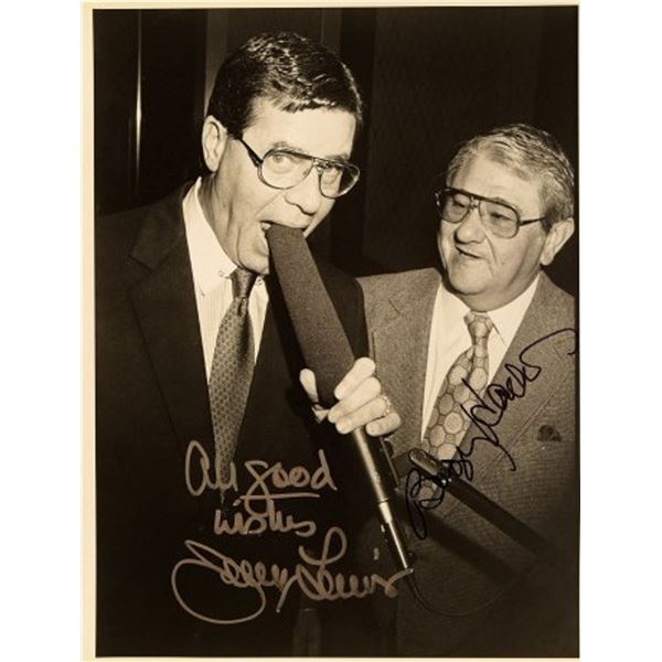 Jerry Lewis & Buddy Hackett signed promo photo