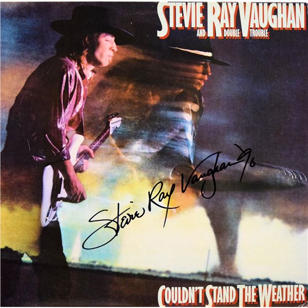 Stevie Ray Vaughan Couldn’t Stand The Weather signed album