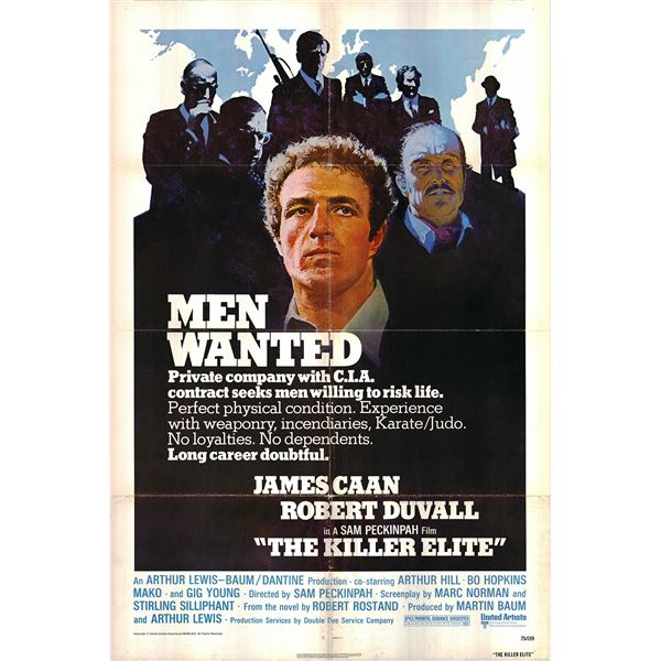 The Killer Elite Original 1975 Vintage One Sheet Poster