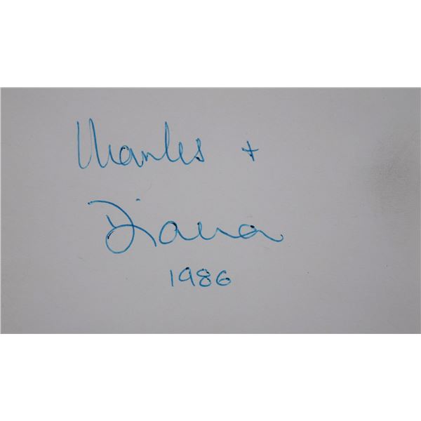 Princess Diana and Prince Charles signature slip