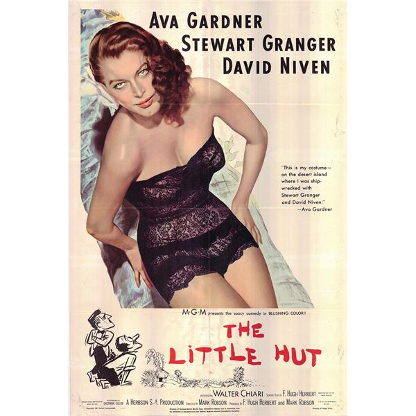 The Little Hut Original 1957 Vintage One Sheet Poster