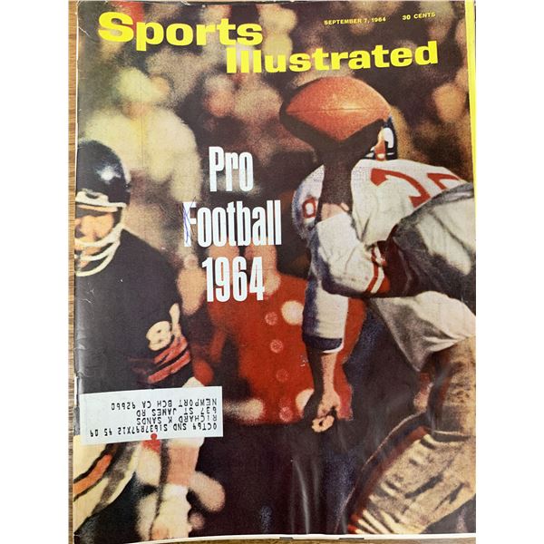 Sports Illustrated Magazine Pro Football 1964 Issue
