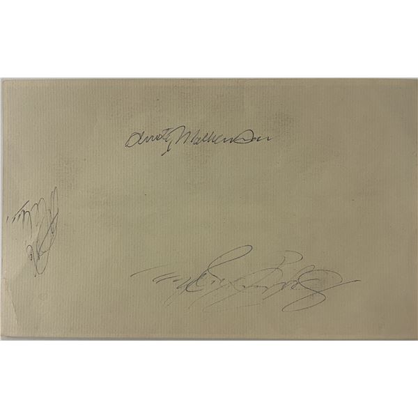 Christy Mathewson signed card