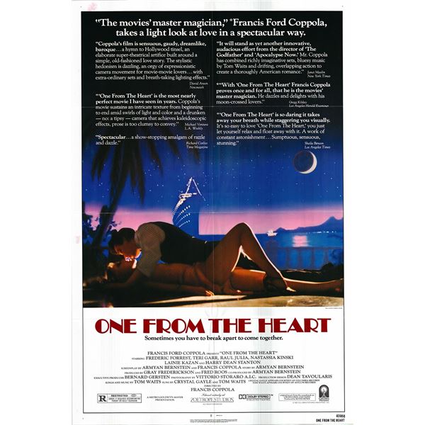 One from the Heart original 1982 vintage one sheet movie poster