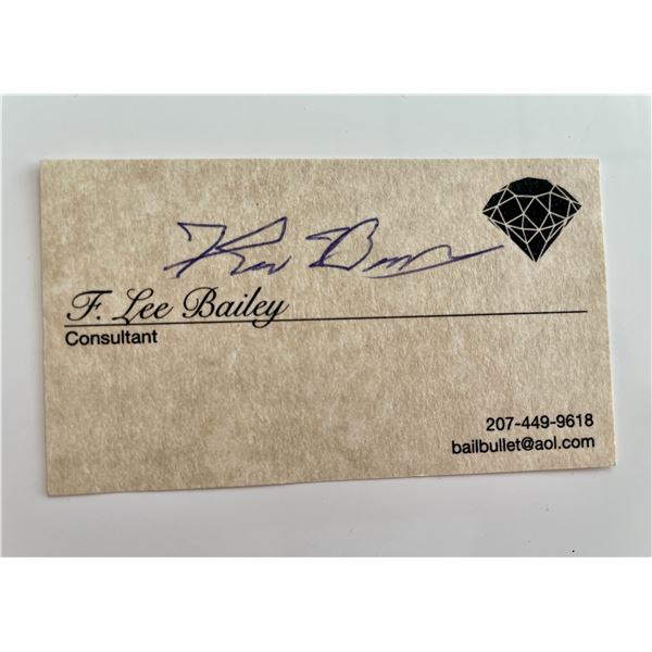 Criminal Defense Attorney F. Lee Bailey signed business card