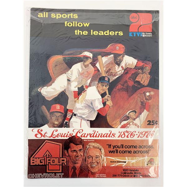 St. Louis Cardinals 1876-1976 - All Sports Follow the Leaders Vintage Magazine