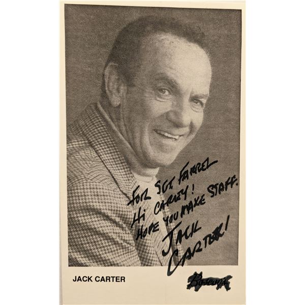 Jack Carter signed photo