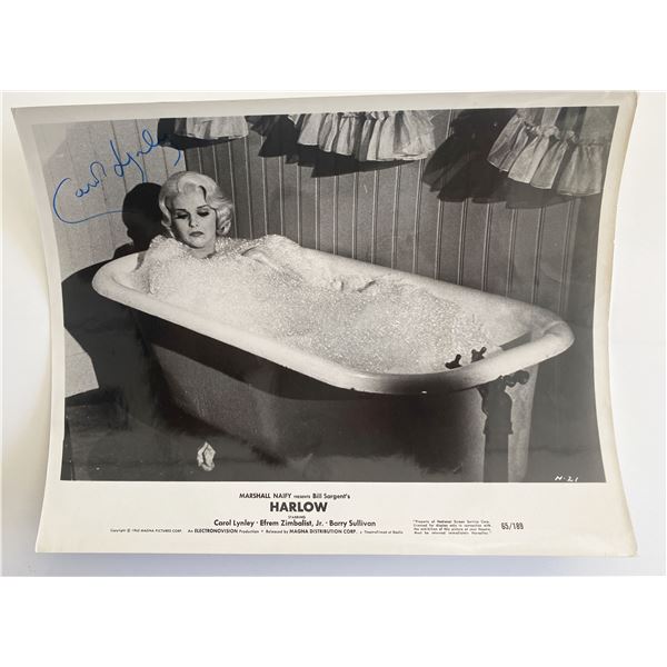 Harlow Carol Lynley signed movie photo