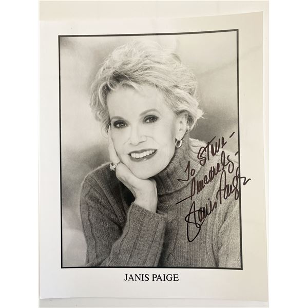 Janis Paige signed photo