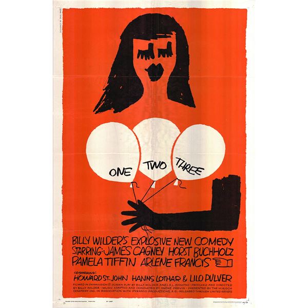 One, Two, Three original 1962 vintage one sheet movie poster