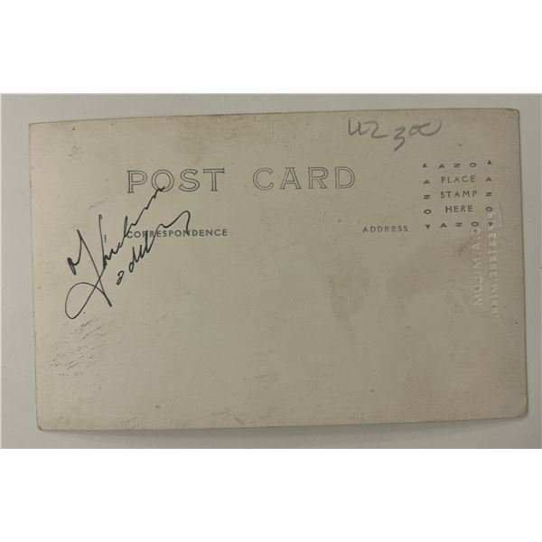 Thelma Todd signed post card
