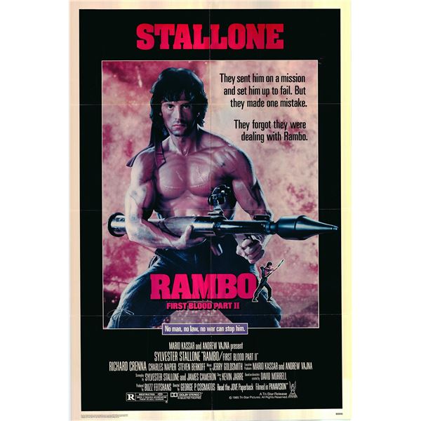 Rambo: First Blood Part II Original 1985 Vintage One Sheet Poster