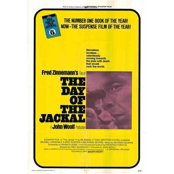 The Day of the Jackal Original 1973 Vintage One Sheet Poster