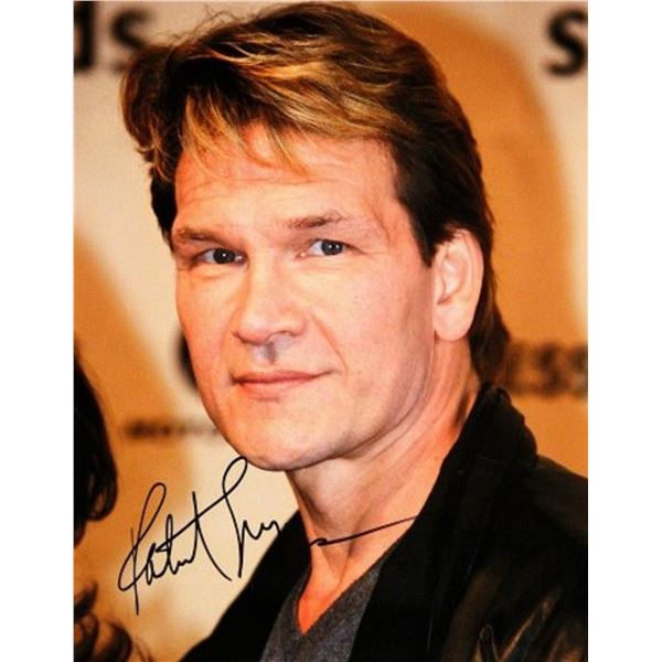 Patrick Swayze signed portrait photo