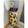 Ceramic Sunflower Umbrella Stand - Includes Three Umbrellas