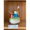 "Rabbit Story" Made in Japan Porcelain Music Box