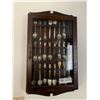 Colletible Spoons with Wooden Display Case