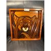 "Lion In Savannah" by Ken Staple - Original Wooden Artwork