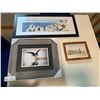 Framed Artworks (3) - Photograph of Eagle by Wendy Huff, Print of Santorini, Print of Chapel by...