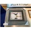 Image 2 : Framed Artworks (3) - Photograph of Eagle by Wendy Huff, Print of Santorini, Print of Chapel by...