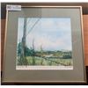 Image 1 : Framed Watercolor of Smoky Lake, AB by D. Schultz