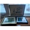 Image 1 : 3 x Framed Artworks - Includes Pen Sketch by Andruk Verboden
